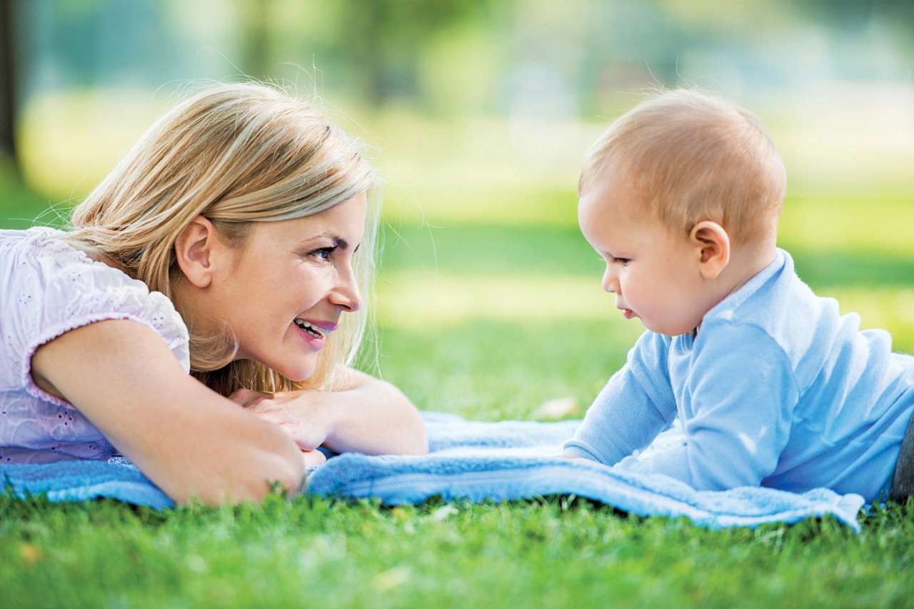 Mother with infant