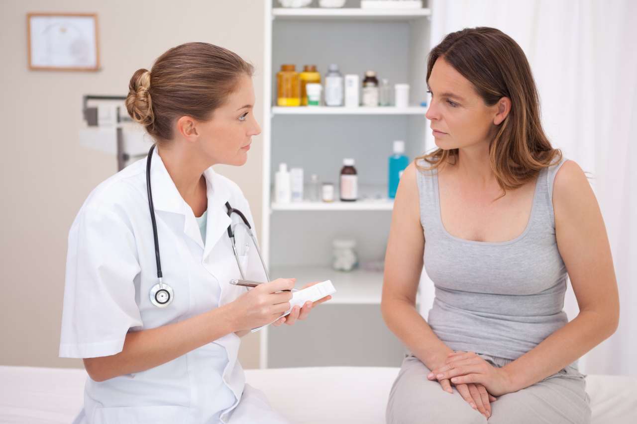 Female psychologist doctor talking and listen to patient