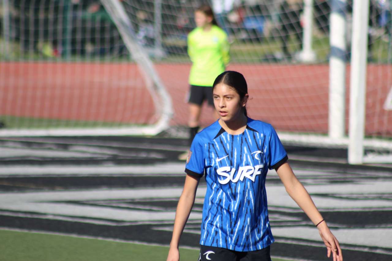 Anisa Juarez playing soccer
