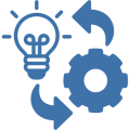 Lightbulb and Gears icon