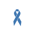 Icon representing a cancer awareness ribbon