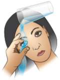 Rinse out eye with water
