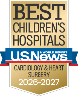 Best Children's Hospitals U.S. News badge — Cardiology & Heart Surgery 2026–2027