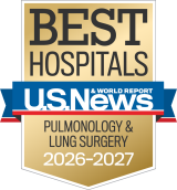 Best Hospitals U.S. News badge: Pulmonology &amp; Lung Surgery 2026-2027