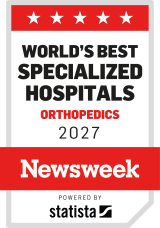 Newsweek badge: 2027 World's Best Specialized Hospitals—Orthopedics