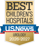 U.S. News Best Children's Hospitals badge — Urology 2026–2027
