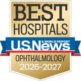 Best Hospitals U.S. News &amp; World Report Ophthalmology 2026–2027 badge