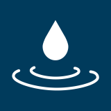 Graphic illustration of a drop of water