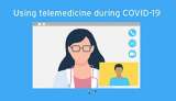 Illustration of female doctor having telehealth visit