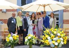 Group photo with UCLA SM Leadership as Sandra Sacks, MD, Receives UCLA Exceptional Physician Award