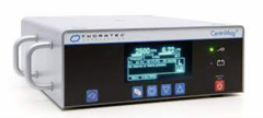 Portable medical device with digital display, control buttons, and side handles