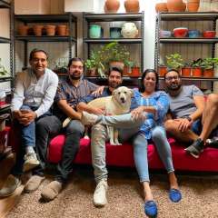 Jose Hernandez Carcamo and his family and dog 