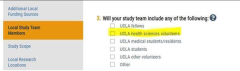 Volunteer Checkbox IRB Study