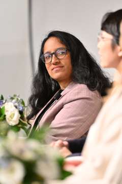 Dr. Aparna Bhaduri during a UCLA panel event.