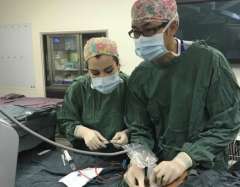 DR LE PERFORMS A RECTUS SHEATH BLOCK