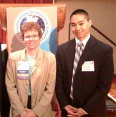 Bian Wu MS2 wins the American Association of Endocrine Surgeons best poster award (Madison, WI, 2008). Janice Pasieka, society president, is at left.