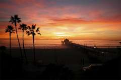 Sunset by the pier