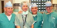 From Left to Right: Dr. Fred Eilber (Surgical Oncology), Dr. Scott Nelson (Pathology), Dr. Jeffrey Eckardt (Orthopedic Oncology) and Dr. Fritz Eilber (Surgical Oncology)