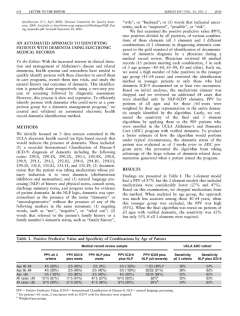 An Automated Approach to Identifying Patients with Dementia Using Electronic Medical Records