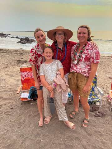 Bonnie with her daughters and granddaughter.