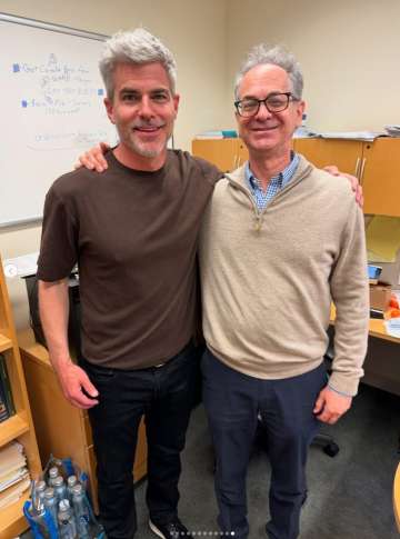 Jeffrey Randall Allen visits Dr. Gerald Lipshutz at UCLA to discuss gene therapy research for creatine transporter deficiency.