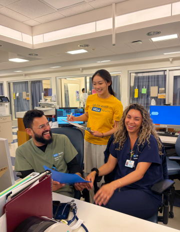 volunteers smiling