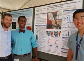 Dan Boguszewski, PhD with Justin Mathew and Kent Yamaguchi at the UCLA Josiah Brown Poster Fair.