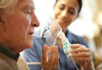 An older patient recieving treatment for antitrypsin deficiency