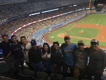 Residents at the Dodgers game.