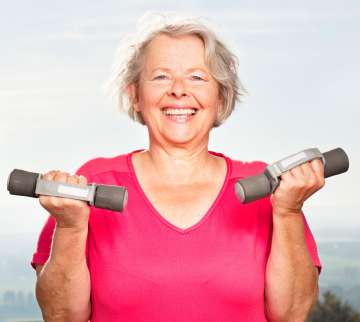 Woman lifting weights