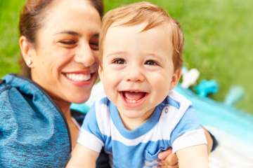 Mother and child stock photo