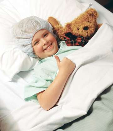 Boy getting ready for surgery
