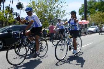 Dr. Eugene Washington riding a bike