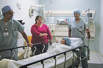 Patient preparing for anesthesia