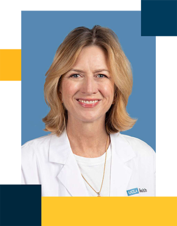 Dr. Lisa Skinner wearing white coat