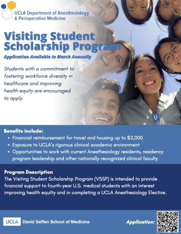 Flyer for the DAPM Visiting Student Scholarship Program