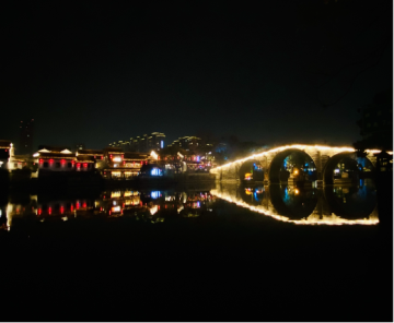 Night lights at the Grand Canal