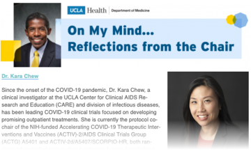 On my mind... reflections from the chair newsletter screenshot