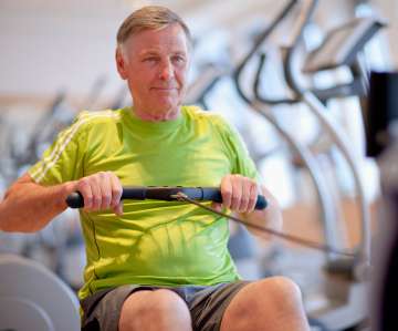 older man doing moderate exercise - diabetes program - hyperglycemia