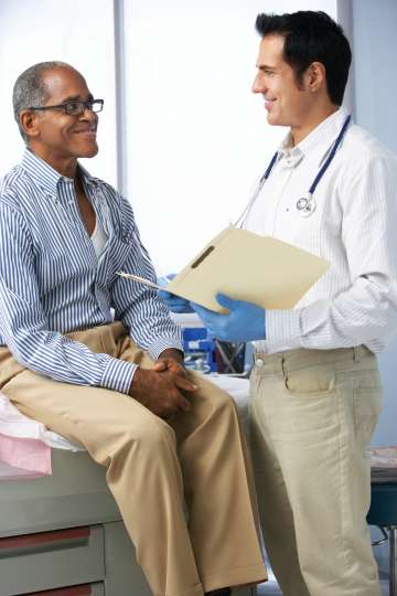 Doctor speaking to patient