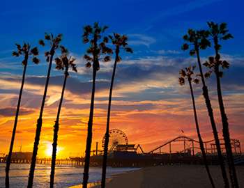 Santa Monica Pier at sunset