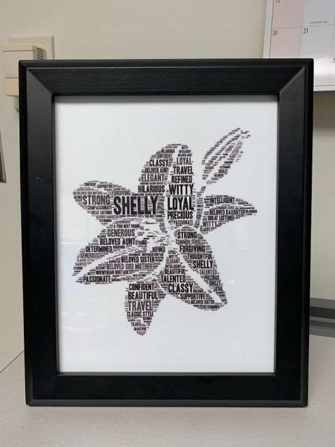 A stargazer lily word cloud