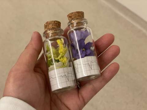 Decorated EKG vials