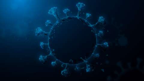 Coronavirus wireframe illustration