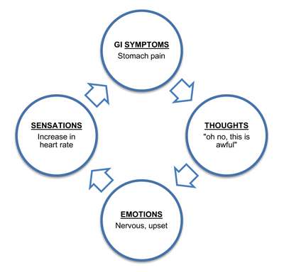 Graph depicting brain gut communication