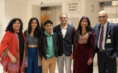 Surabhi Chinta and Family with Dr. Rastogi and Christina Lopez
