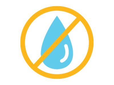 Types of burns - Water prohibited icon