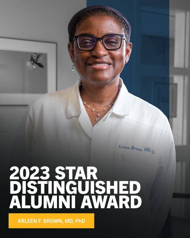 Dr. Arleen Brown smiling and posing, recipient of the 2023 STAR Distinguished Alumni Award.