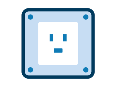 Types of burns - Outlet cover icon