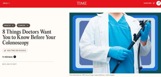 8 Things Doctors Want You to Know Before Your Colonoscopy - Time Magazine - Dr. Fola May